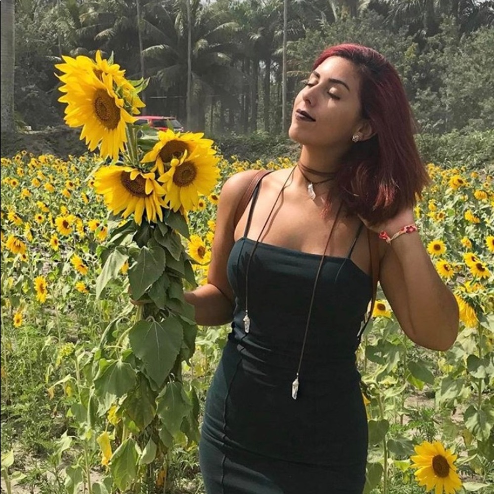 F21- Green Spaghetti Strap Dress